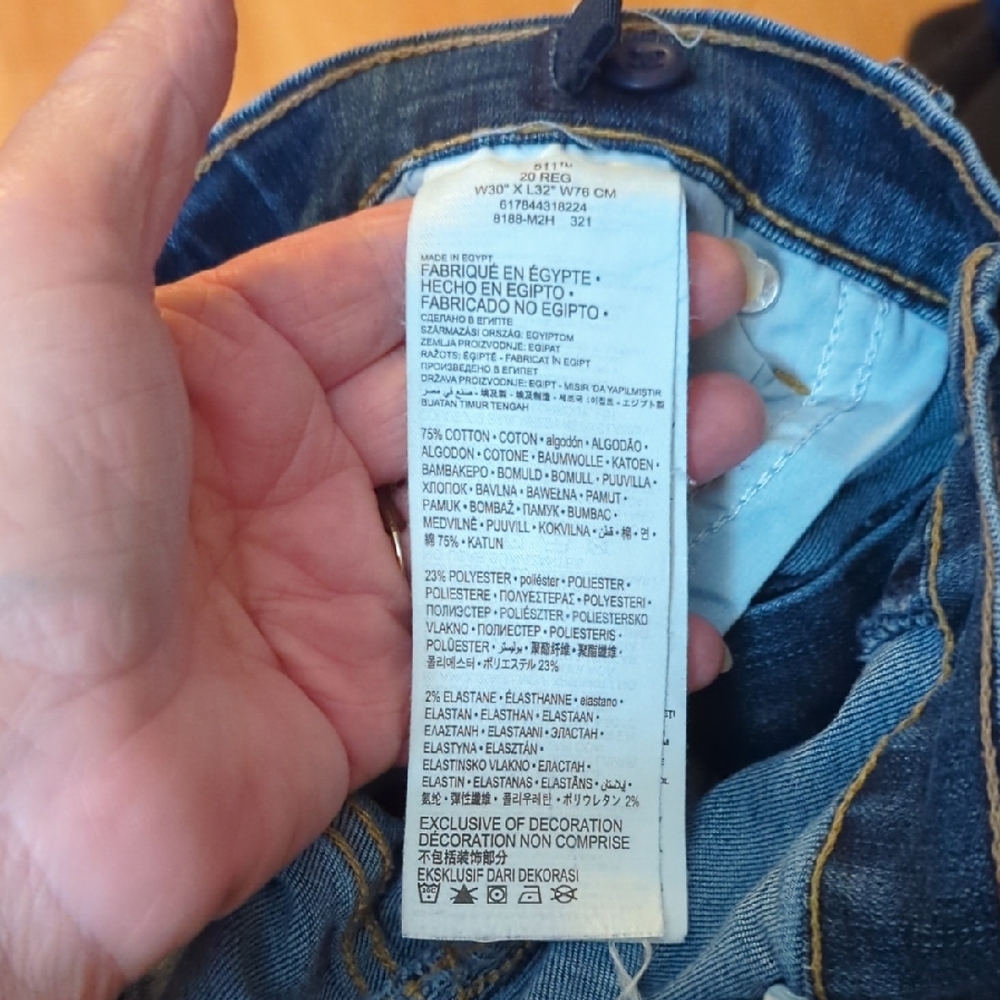 Levi's Light Blue 511 Slim Jeans - Picture 4 of 5